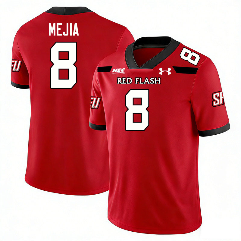 Saint Francis Red Flash #8 Adrian Mejia College Football Jerseys,Uniforms Stitched-Red